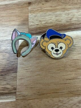 Disney Duffy Bear & Gelatoni Ear Enamel Pin Set